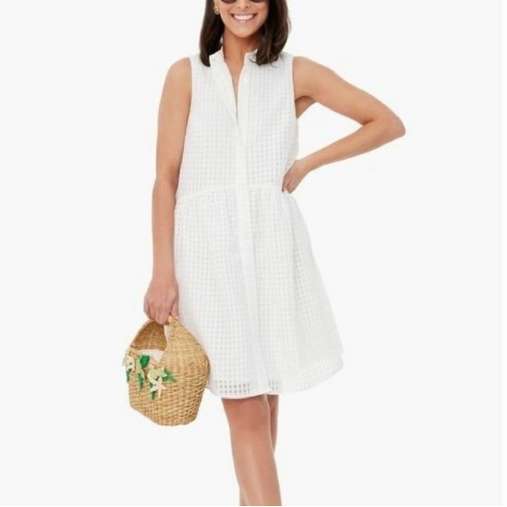 Tuckernuck White Checkered Gingham Mini Dress